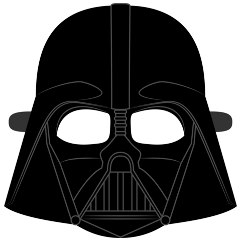 Darth vader helmet mask template free printable papercraft templates
