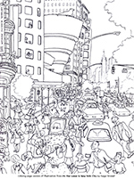 New york city coloring book pages