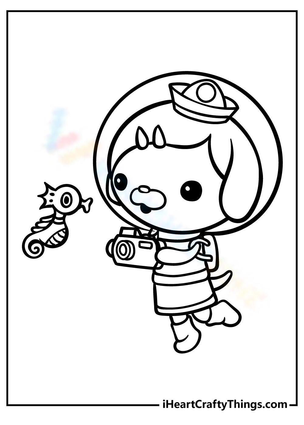 Dashi and a seahorse worksheet