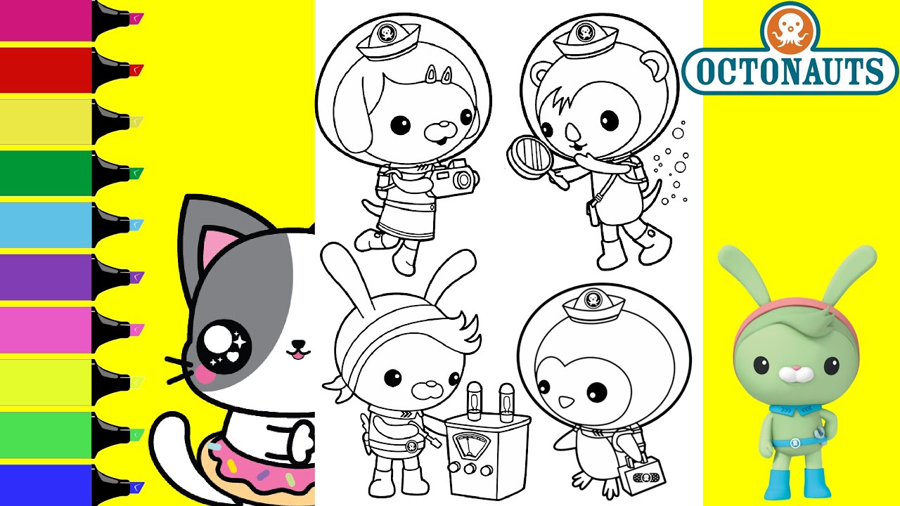 The octonauts coloring book copilation dashi dog shellington peso tweak professor inkling