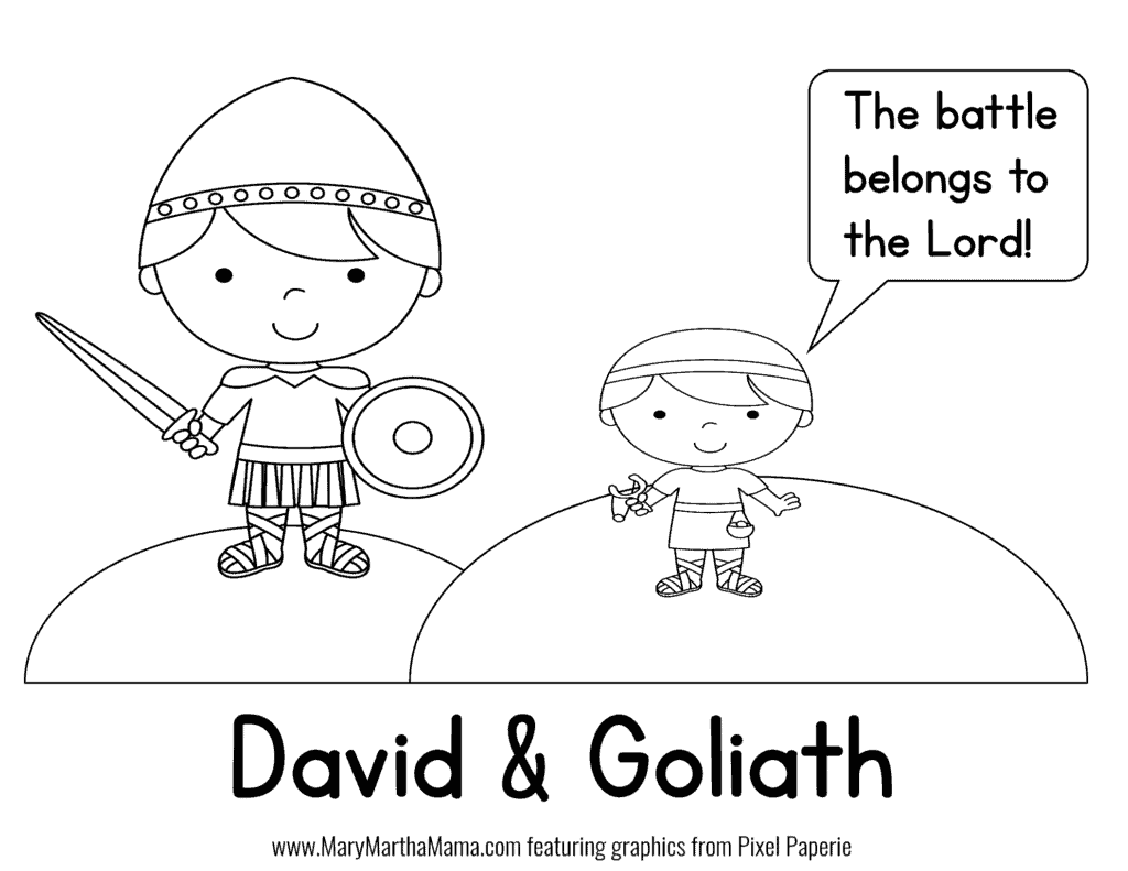David and goliath activities free printables â mary martha mama