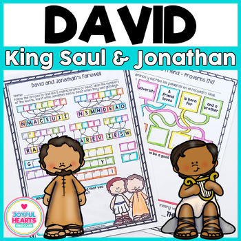 David king saul and jonathan bible lesson printable pack