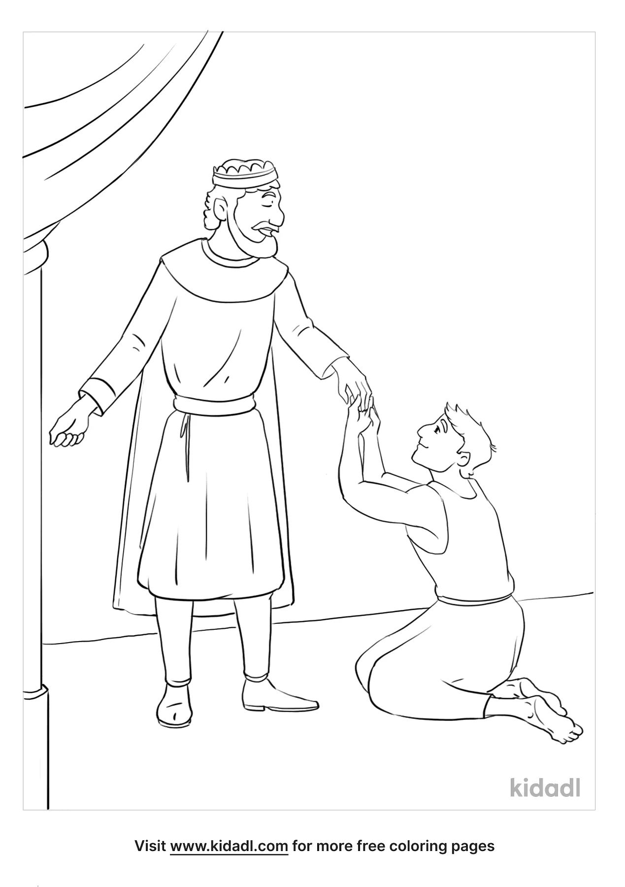 Free david and mephibosheth coloring page coloring page printables