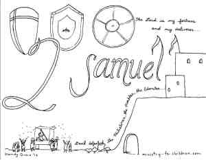 Book of samuel bible coloring page