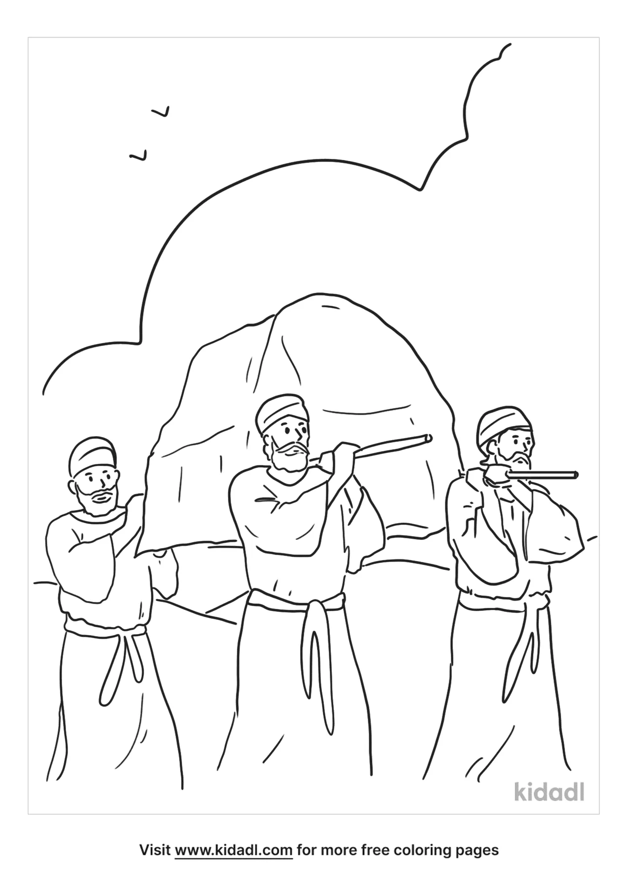 Free david brings the ark to jerusalem coloring page coloring page printables