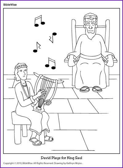David spares saul coloring page best of david plays for king saul coloring page kids korner biblewise â
