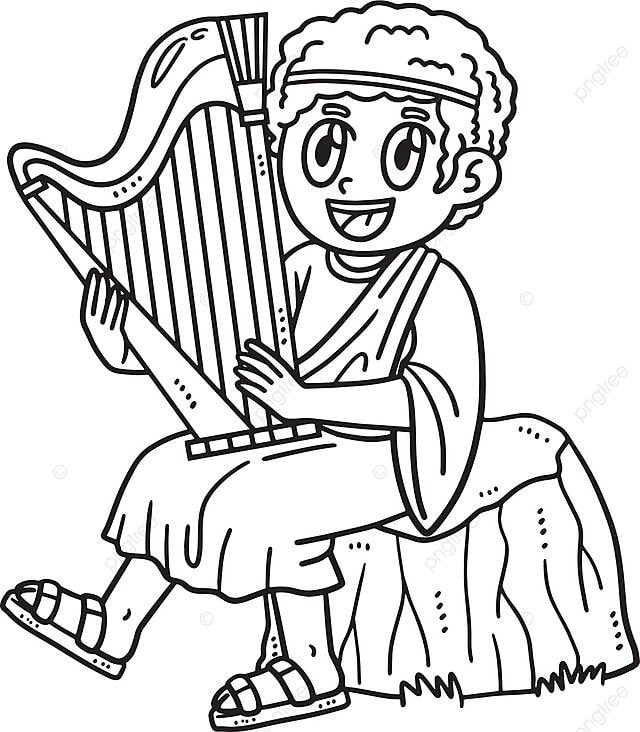 Dibujo de cristiano david tocando el arpa aislado colorante silueta color religioso vector png dibujos dibujo de anillo dibujo religioso dibujo cristiano png y vector para dcargar gratis