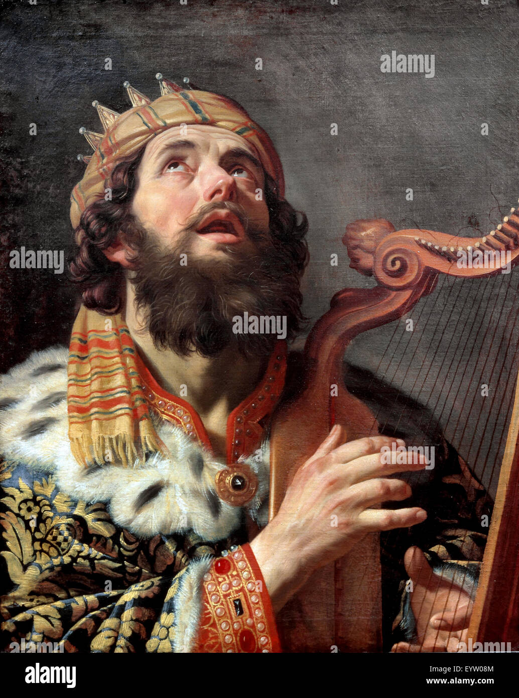 King david playing the harp hi