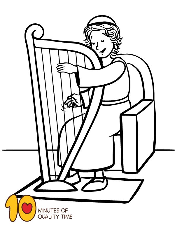 David playing the harp coloring page bible crafts for kids bible crafts sunday school crafts for kids