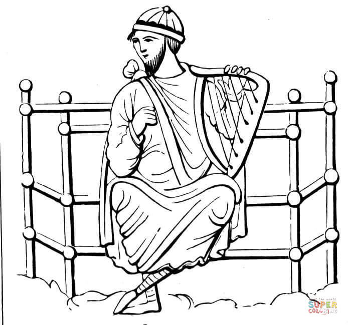 King david coloring page free printable coloring pages