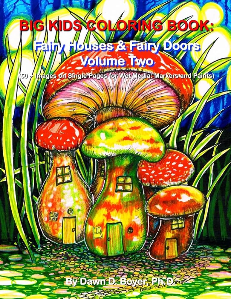 Big kids coloring book fairy houses by boyer phd dawn d