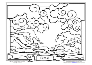 Coloring page the creation of the world dividing of the waters p
