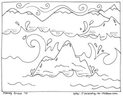 Creation coloring pages god made the land third day