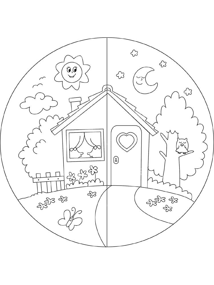 Day and night coloring pages coloring pages kids night moon coloring pages