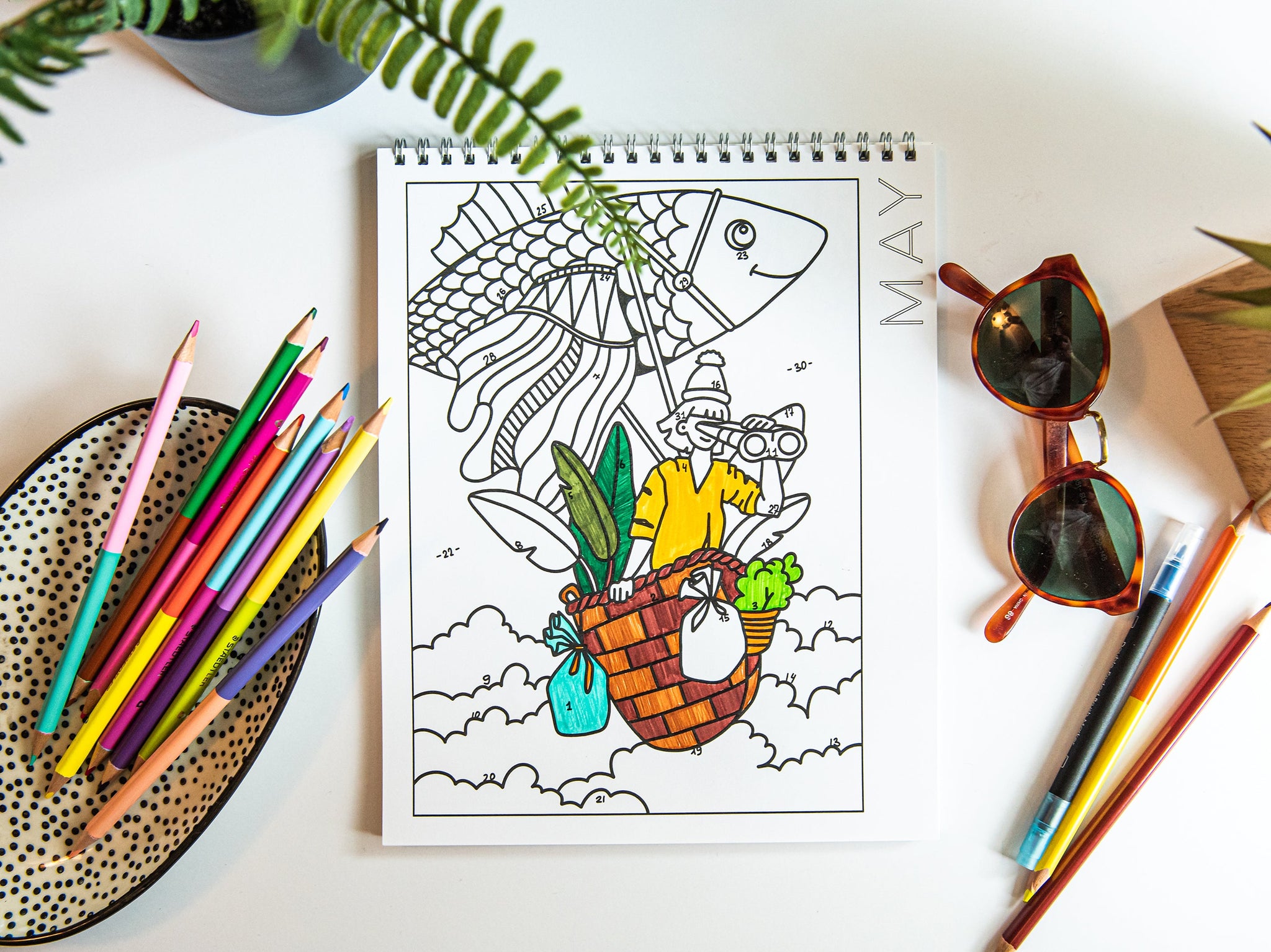 Month color by day coloring book â a brighter year