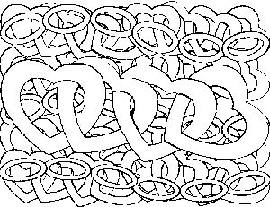 Heart chains heart chain coloring pages chain