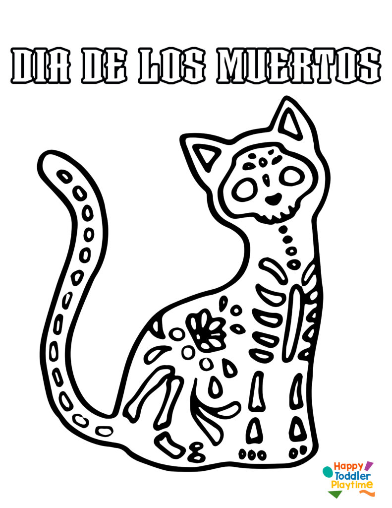 Free dia de los muertos day of the dead animal printables colouring pages for kids