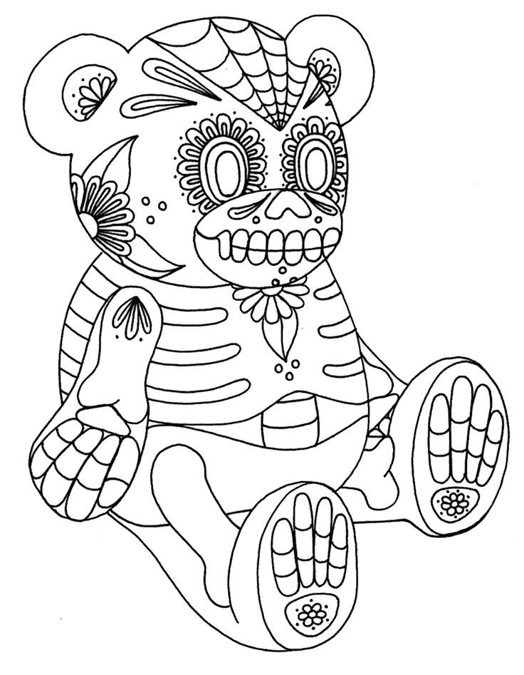 Pin by christine christine on therapeutic recreation bear coloring pages skull coloring pages candy coloring pages