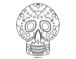 Printable day of the dead mask