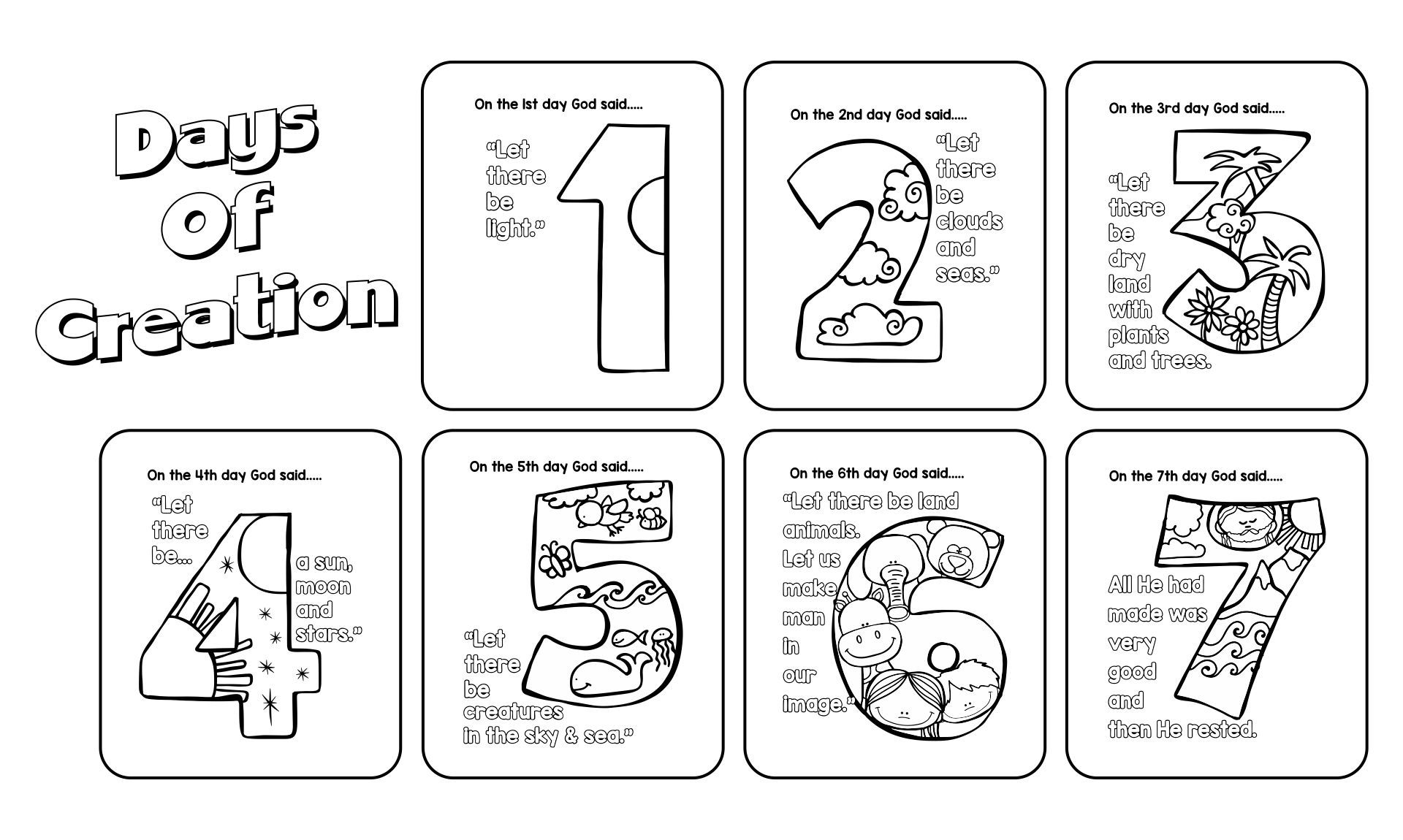 Best free printable creation activity pages pdf for free at printablee creation coloring pages creation activities days of creation