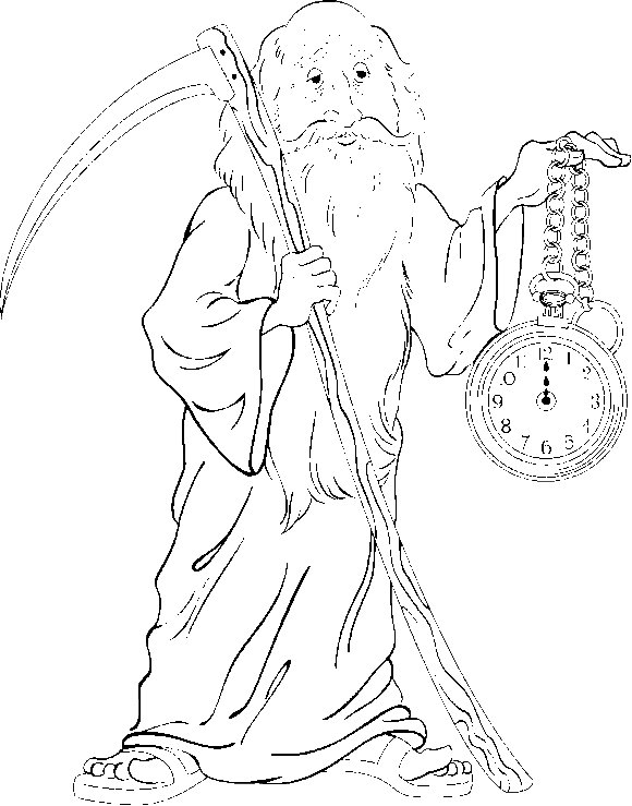 Best father time coloring pages for kids