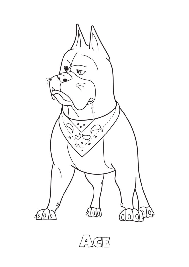 Ace dc league of super pets coloring page