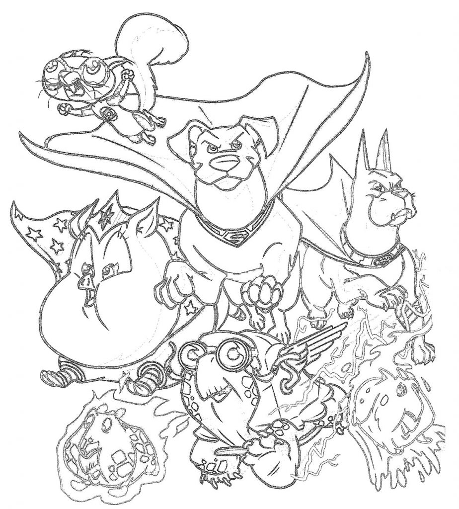 Coloring pages dc league of super pets â art education