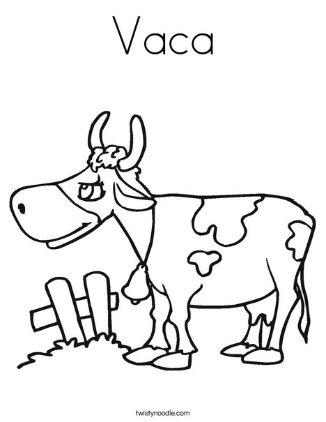 Vaca coloring page