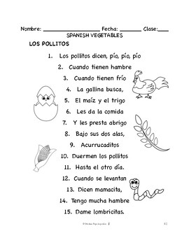 Spanish farm song coloring page la vaca lola a mi burro al pavo pavito