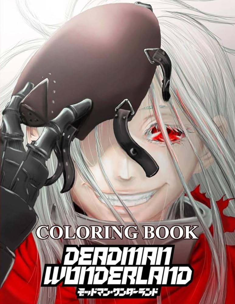 Deadman wonderland coloring book your best deadman wonderland character more then high quality illustrations deadman wonderland coloring book deadman wonderland manga anime coloring book books