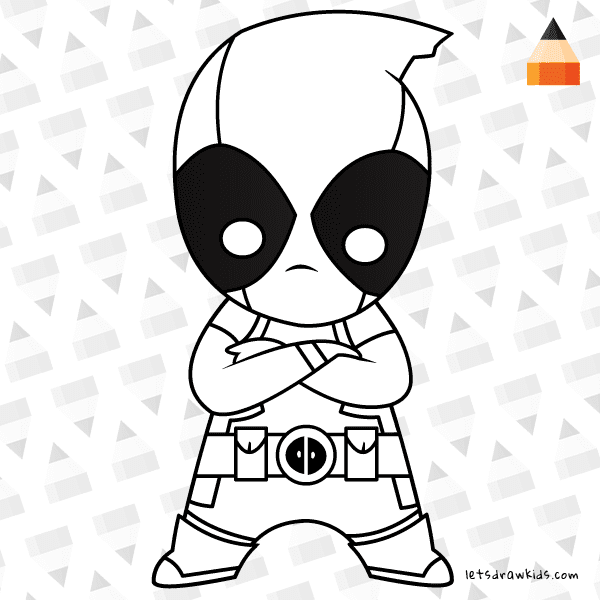 How to draw chibi deadpool