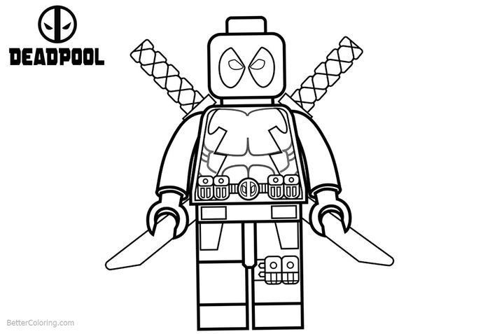 Lego deadpool coloring pages lego coloring pages superhero coloring pages lego coloring