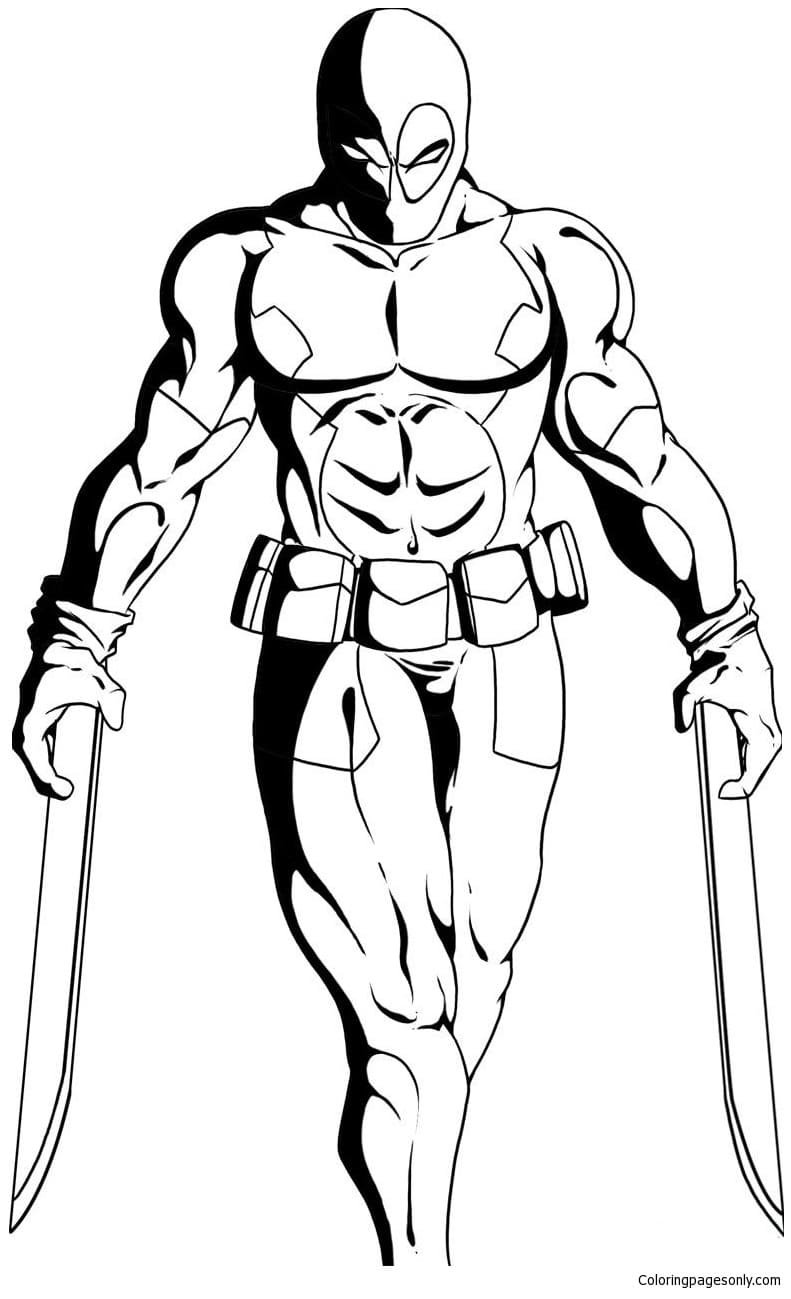 Deadpool coloring pages printable for free download