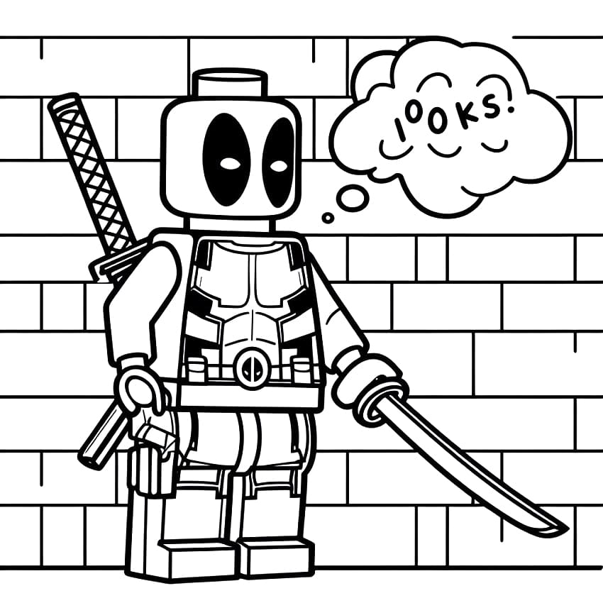 Lego deadpool coloring pages