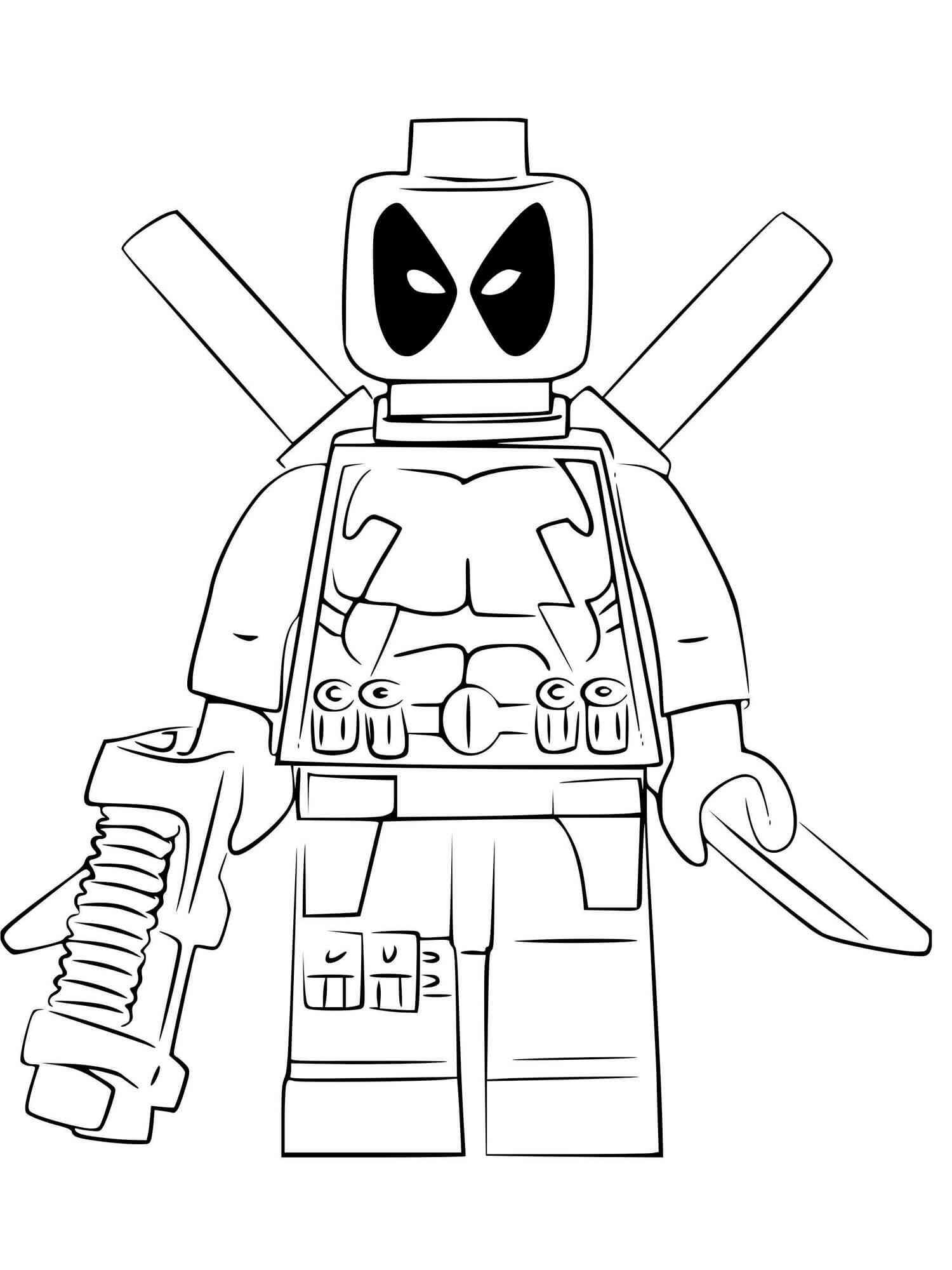 Lego deadpool coloring pages