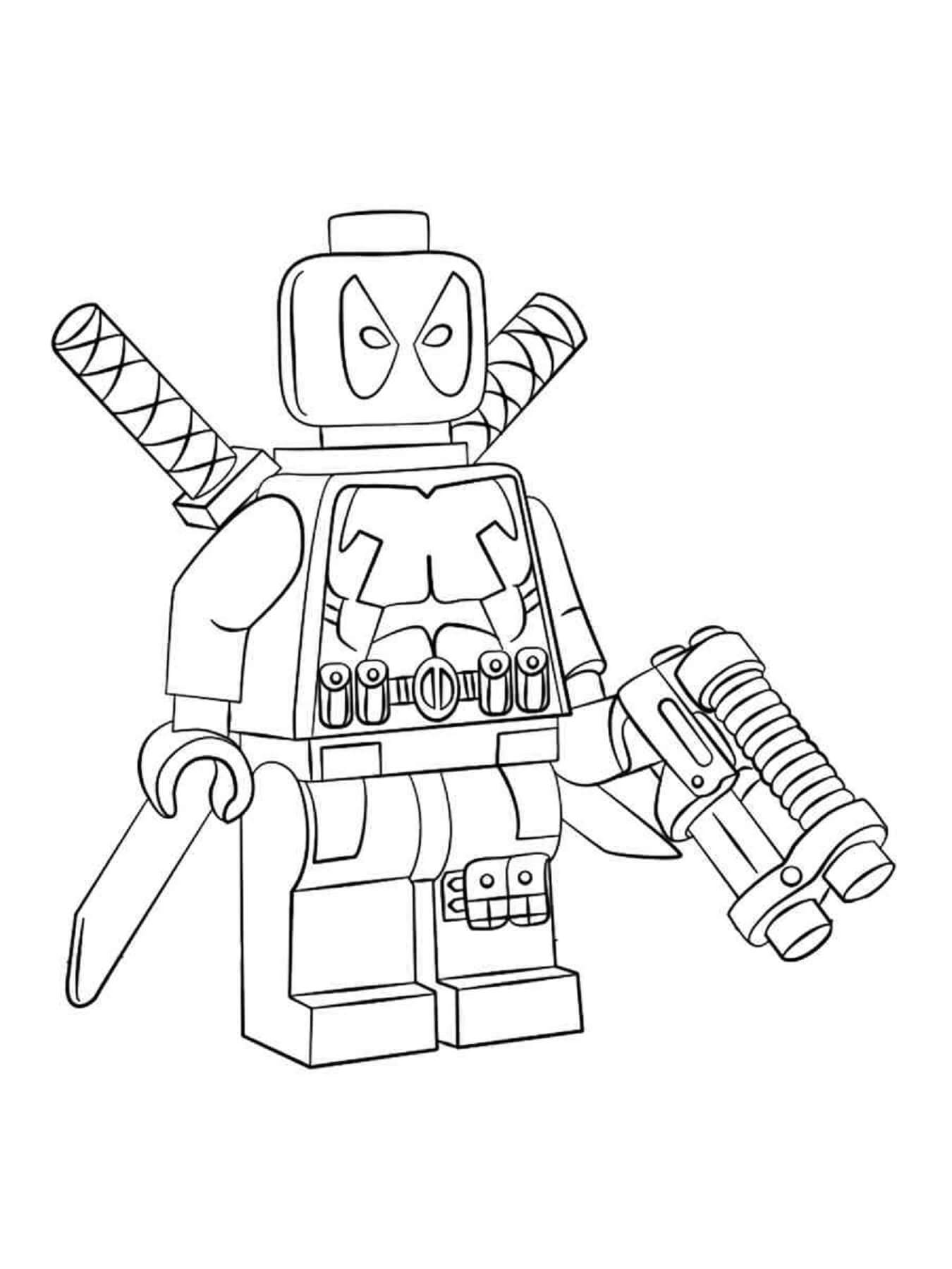 Lego deadpool coloring pages