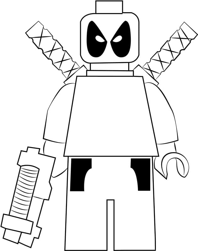 Lego deadpool coloring pages