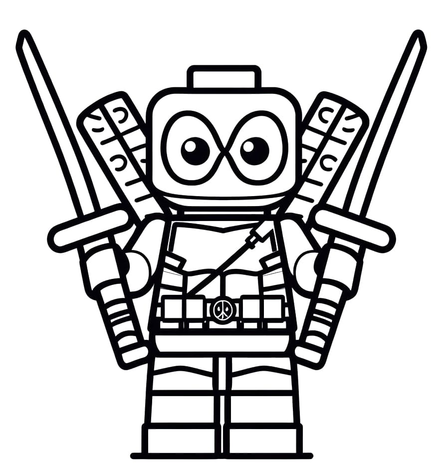Lego deadpool coloring pages