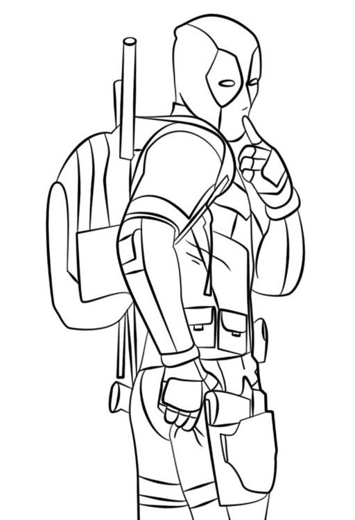 Printable coloring pages superhero coloring deadpool drawing coloring pages