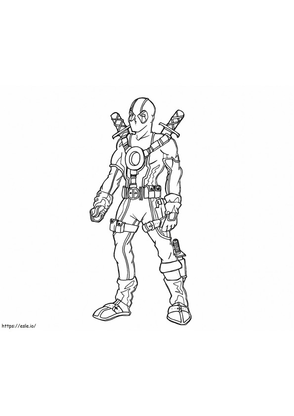 Deadpool printable coloring page