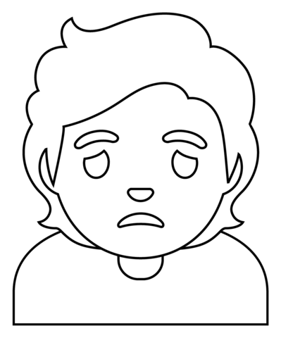Person frowning emoji coloring page free printable coloring pages