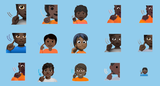 Ðð deaf person dark skin tone emoji