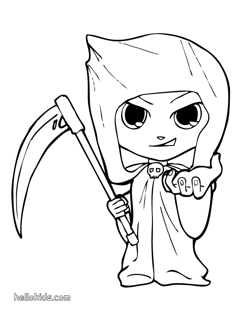 Death creature coloring pages