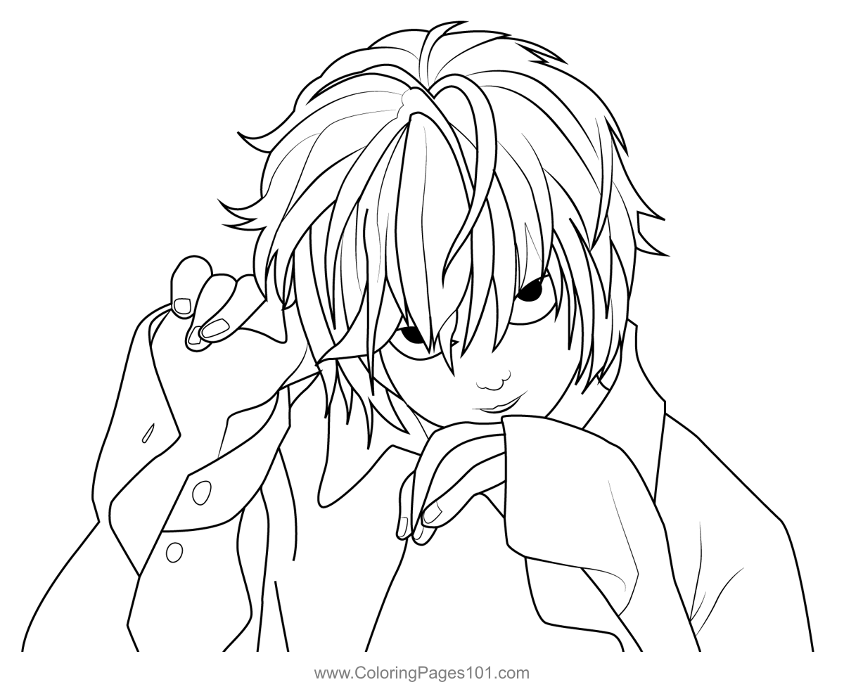 Near death note coloring page for kids