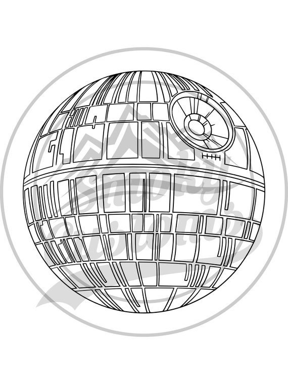 Death star hand drawn ready to cut and print svg png jpg download now