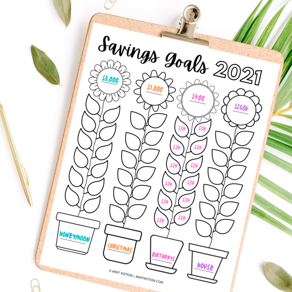 Savings and debt payoff coloring pages