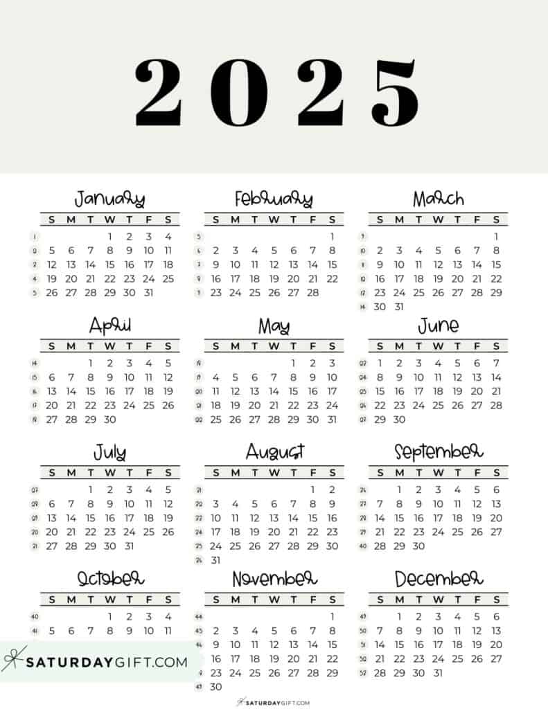 Calendar printable
