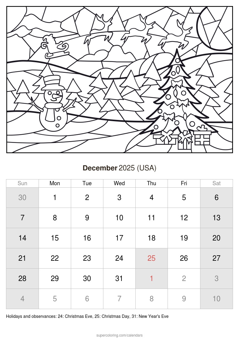 December calendar