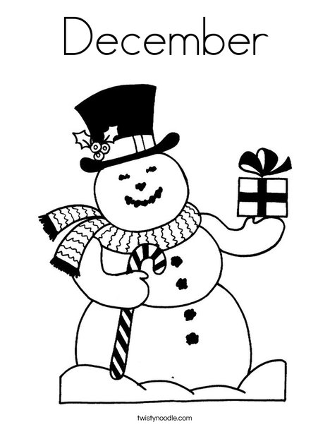 December coloring page