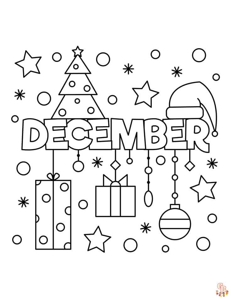 Get festive with december coloring pages for kids